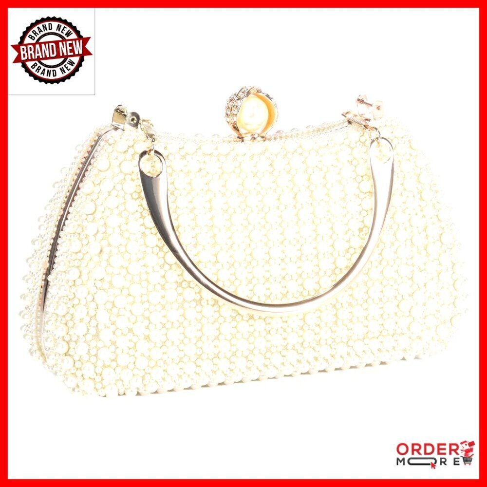 Evening Clutch Bag with Detachable Chain Strap for Weddings Parties
